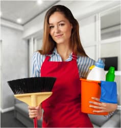 Vetted cleaner at work
